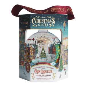 Christmas Globe Gin Liqueur Spiced Orange & Cranberry con Lampada a LED 70 cl