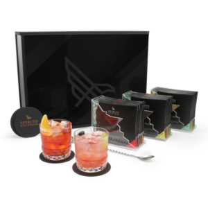 Spirito Cocktails Luxury Box Coperchio Specchio - 15 Cocktail + 2 Tumbler + Bar Spoon