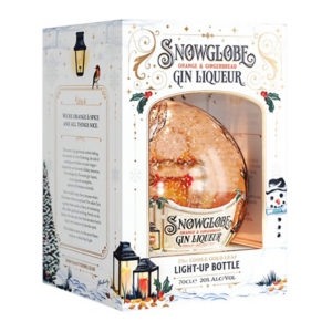 Snow Globe Gin Liqueur Spiced Orange & Gingerbread con Lampada a LED 70 cl